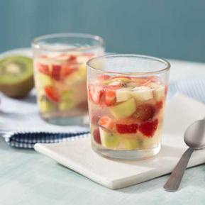 Chopped Fruits With Coconut Water Gelatine